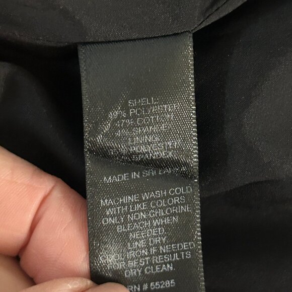 Express Black and Dark Teal Colorblock Tuxedo Shawl Collar Blazer Jacket Size 12 - Picture 2 of 6